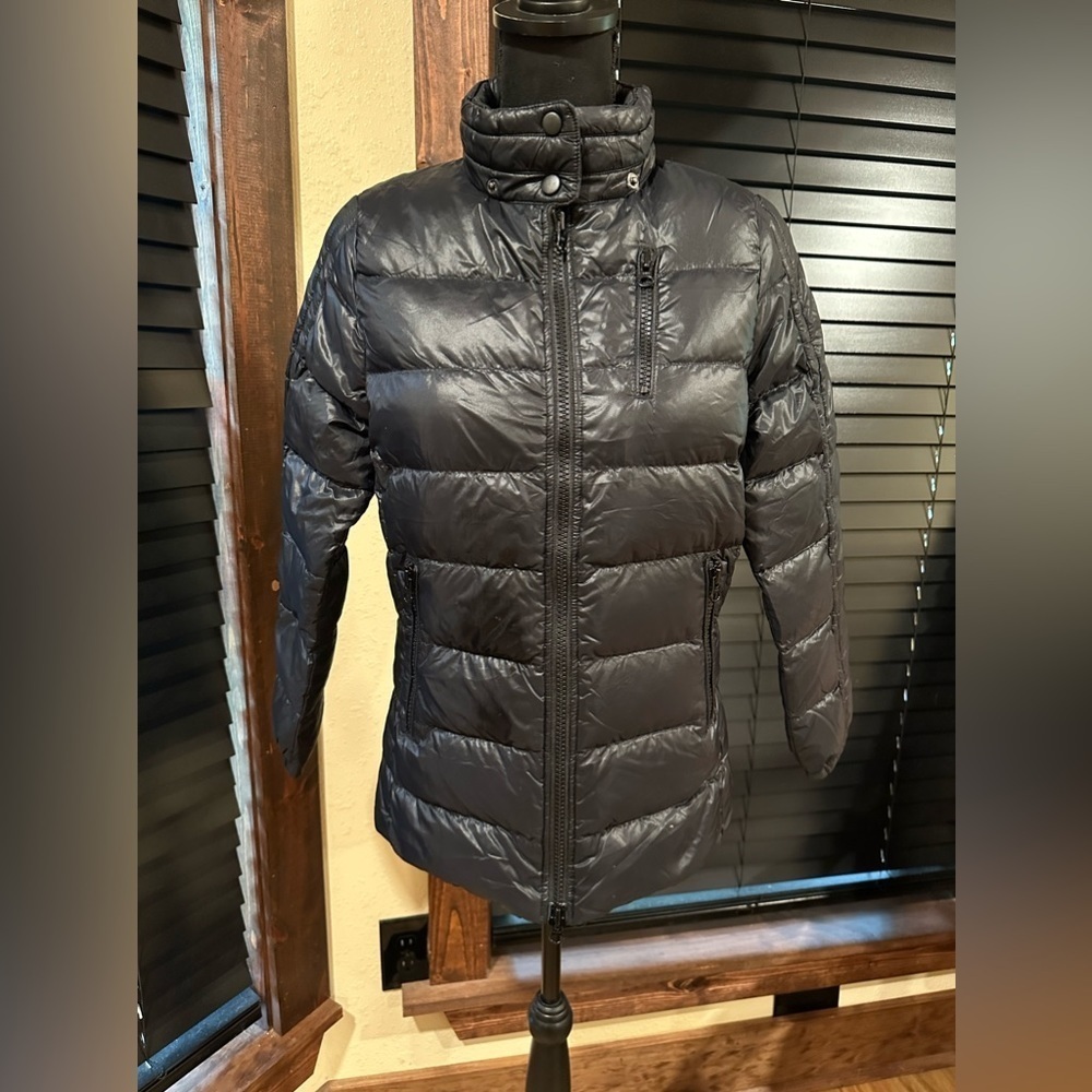 🔴Esc black puffer jacket with 109% Goose Dawn  filling Sz Xs